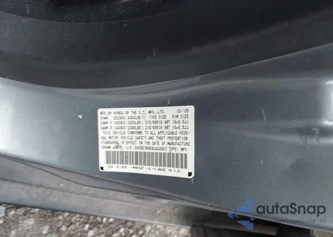 2006 Honda Cr-V Se from USA, damaged, VIN SHSRD78956U404907